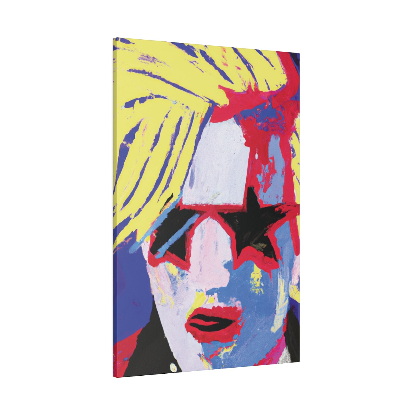 4762T - Rockstar Painting Print | Face | Abstract | Poster | Home Decor | Wall Art | Music Art | Canvas