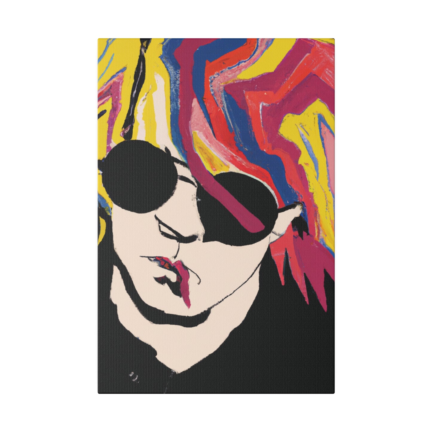 4112A - Rockstar Painting Print | Face | Abstract | Poster | Home Decor | Wall Art | Music Art | Canvas