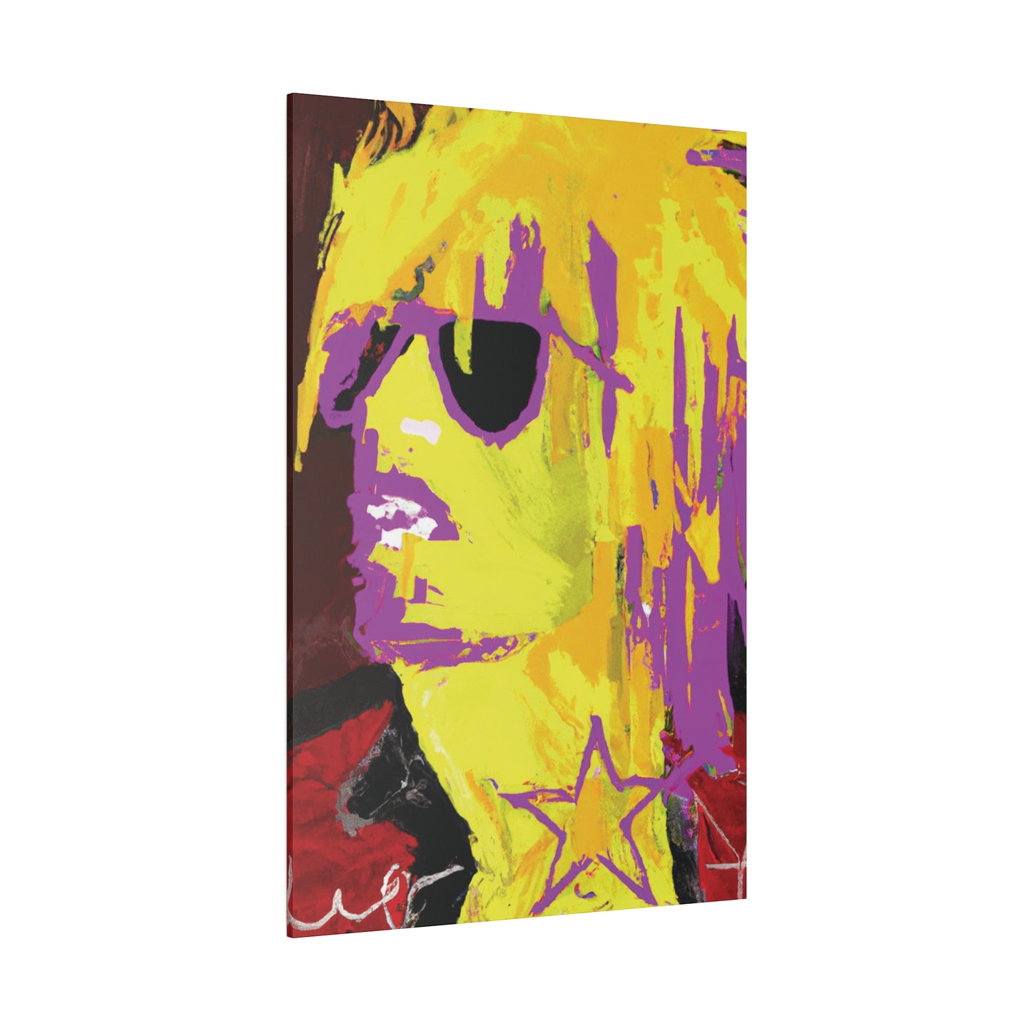 138G - Rockstar Painting Print | Face | Abstract | Poster | Home Decor | Wall Art | Music Art | Canvas