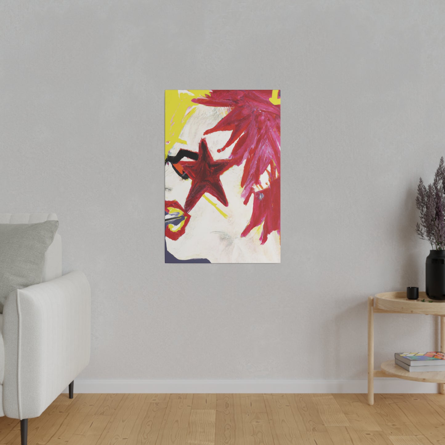 5967Z - Rockstar Painting Print | Face | Abstract | Poster | Home Decor | Wall Art | Music Art | Canvas