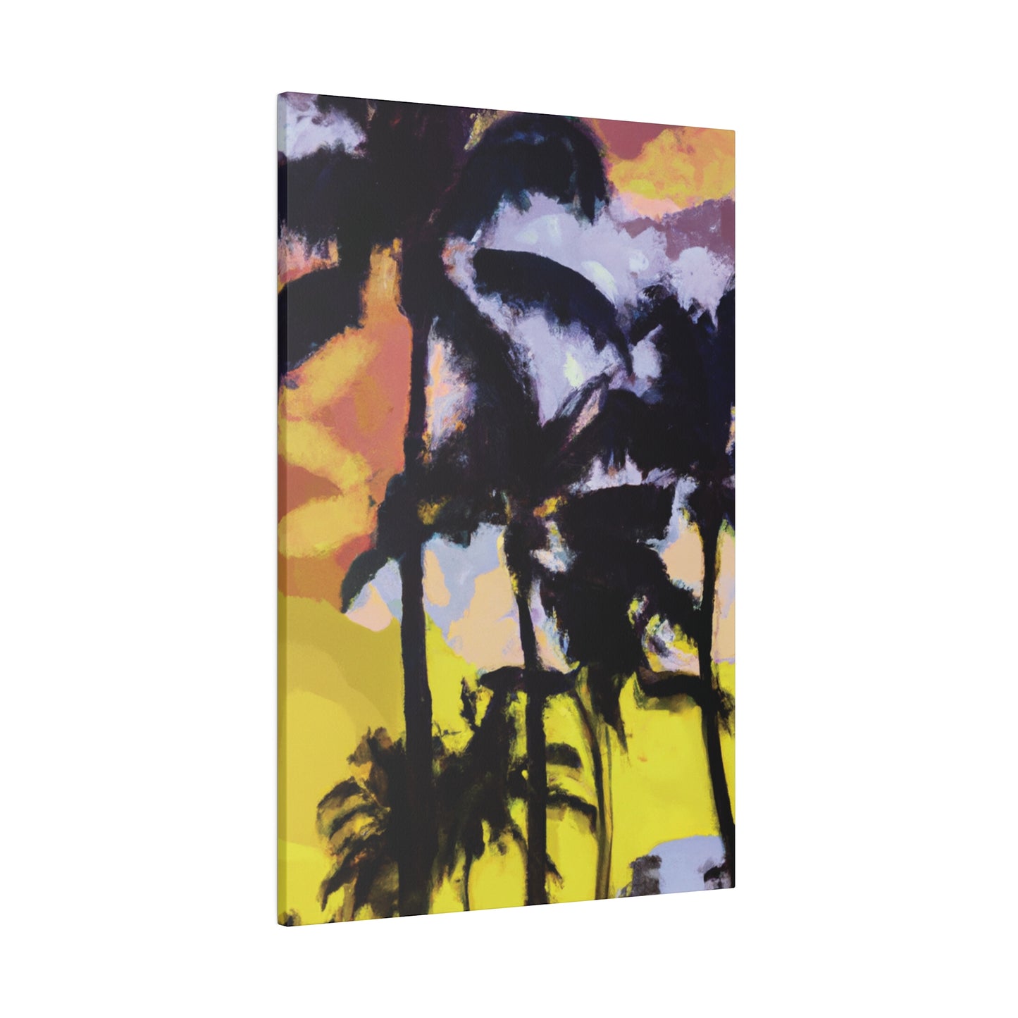 3753W - Miami Beach Sunset Painting Print | Miami | Beach | Sunset | Poster | Home Decor | Wall Art | Canvas