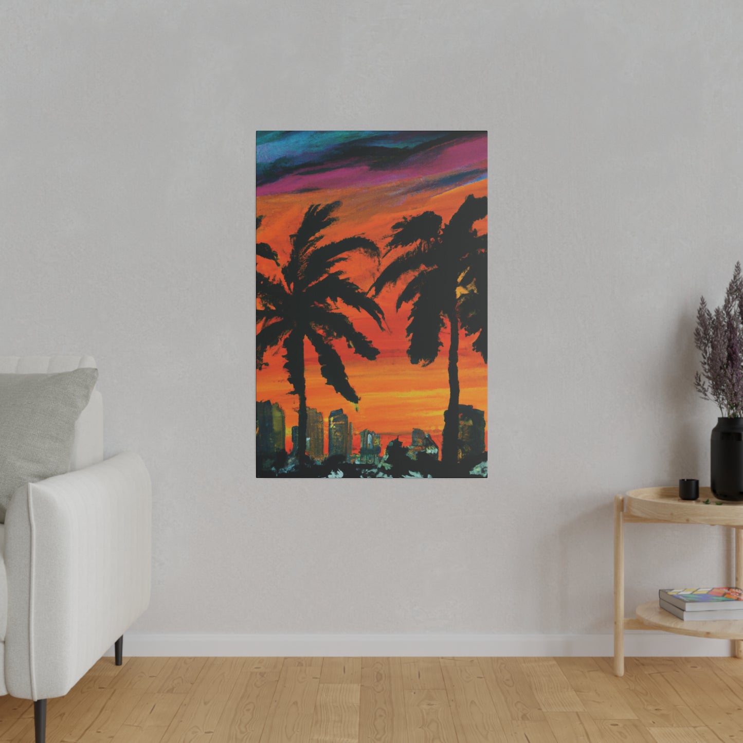 3294V - Miami Beach Sunset Painting Print | Miami | Beach | Sunset | Poster | Home Decor | Wall Art | Canvas