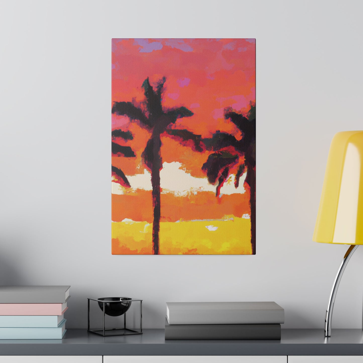 9356P - Miami Beach Sunset Painting Print | Miami | Beach | Sunset | Poster | Home Decor | Wall Art | Canvas