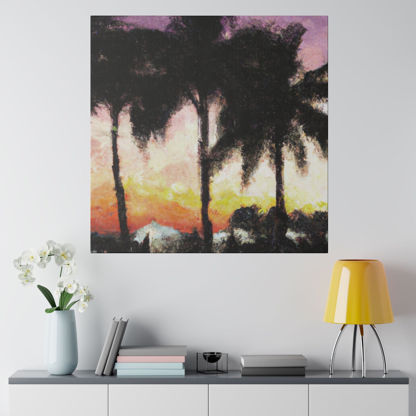 8185A - Miami Beach Sunset Painting Print | Miami | Beach | Sunset | Poster | Home Decor | Wall Art | Canvas