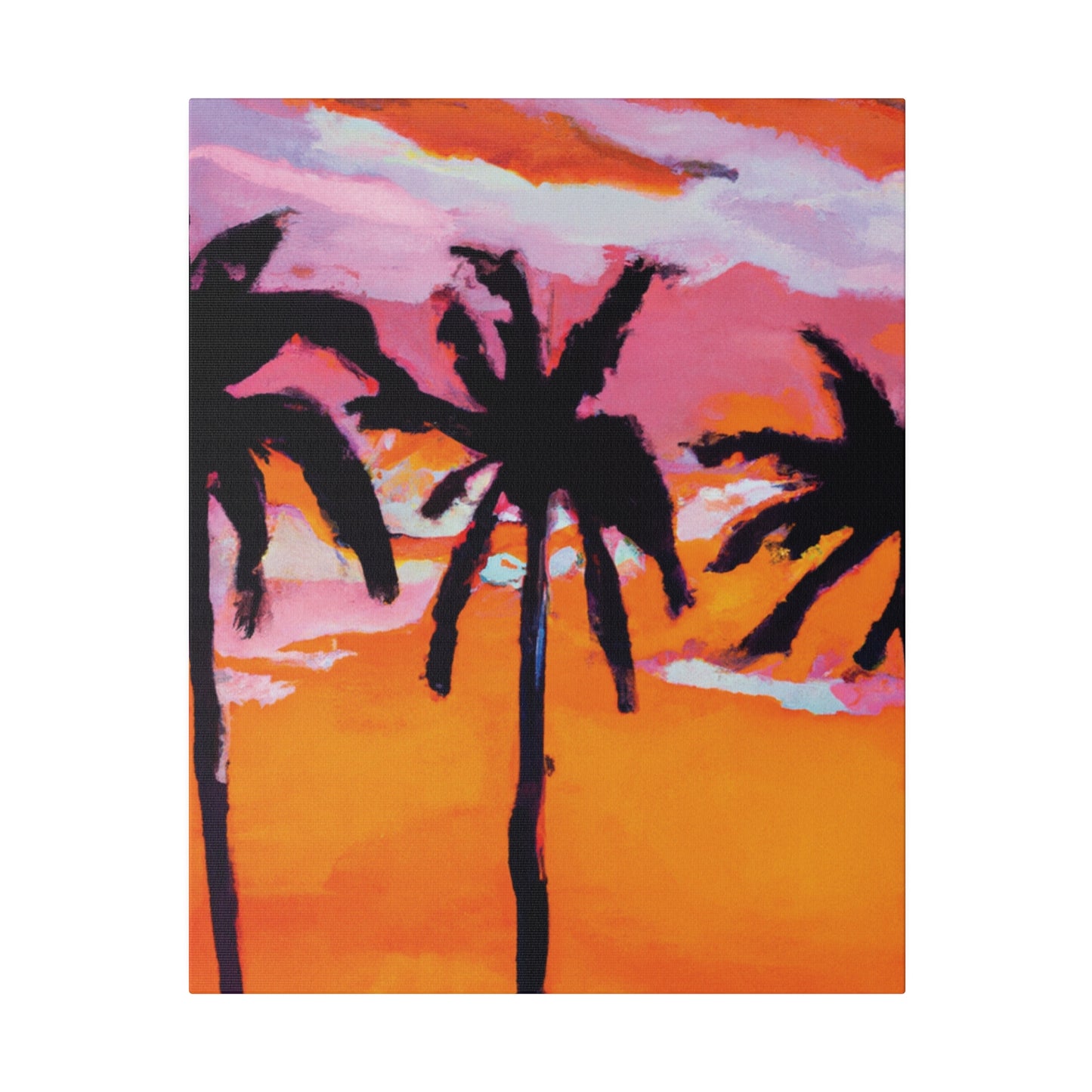 4491U - Miami Beach Sunset Painting Print | Miami | Beach | Sunset | Poster | Home Decor | Wall Art | Canvas