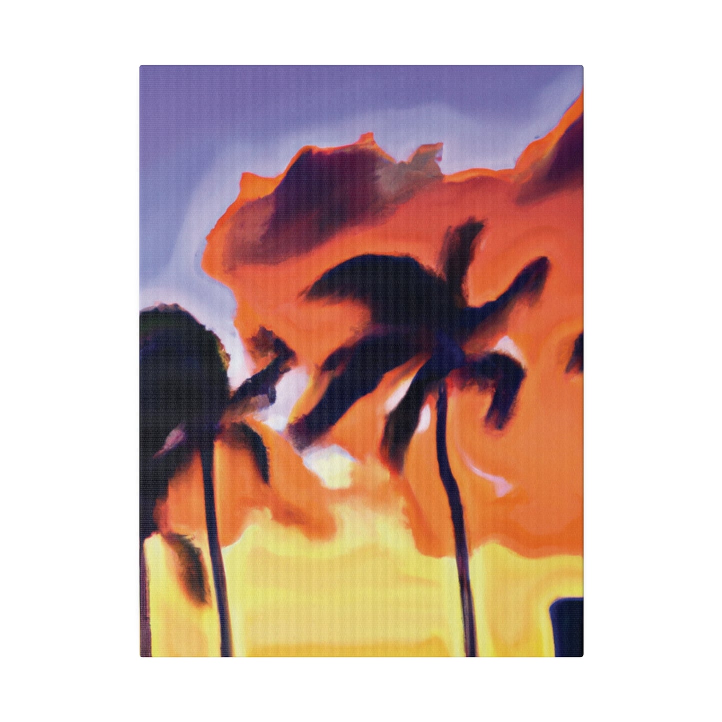 3415F - Miami Beach Sunset Painting Print | Miami | Beach | Sunset | Poster | Home Decor | Wall Art | Canvas