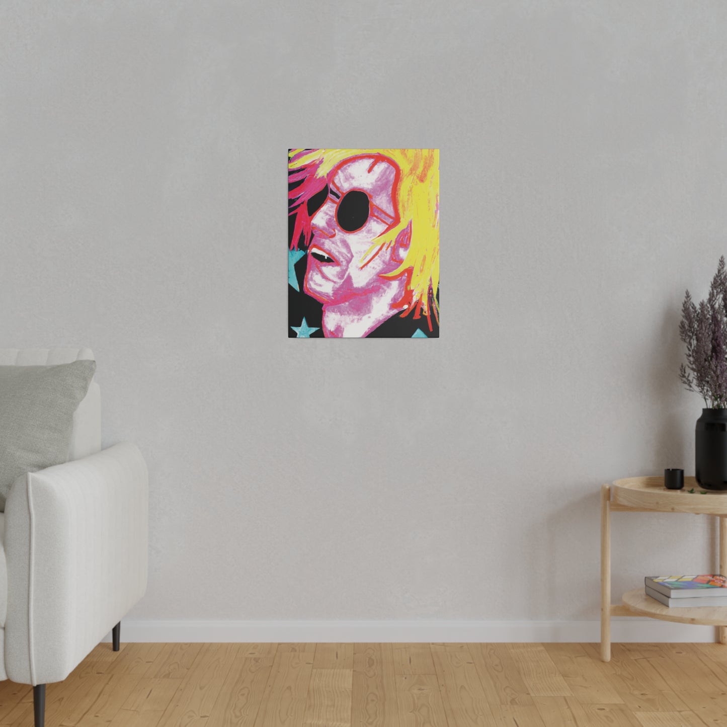 5123P - Rockstar Painting Print | Face | Abstract | Poster | Home Decor | Wall Art | Music Art | Canvas