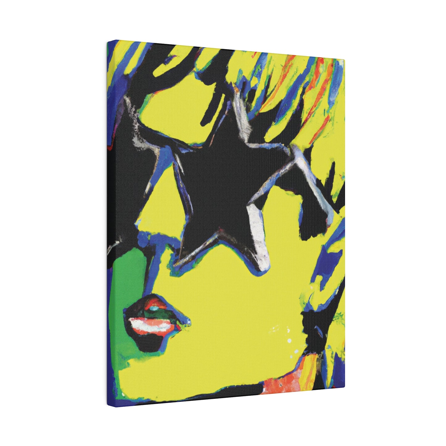 9785T - Rockstar Painting Print | Face | Abstract | Poster | Home Decor | Wall Art | Music Art | Canvas