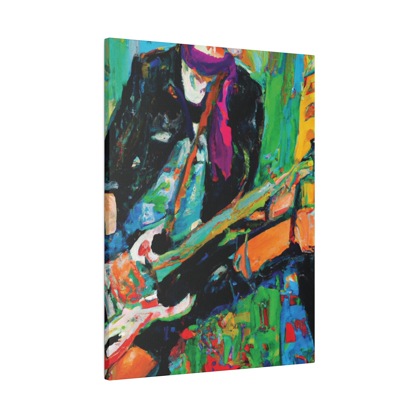 6595X - Rockstar Oil Painting Style Print | Poster | Home Decor | Wall Art | Music Art | Canvas