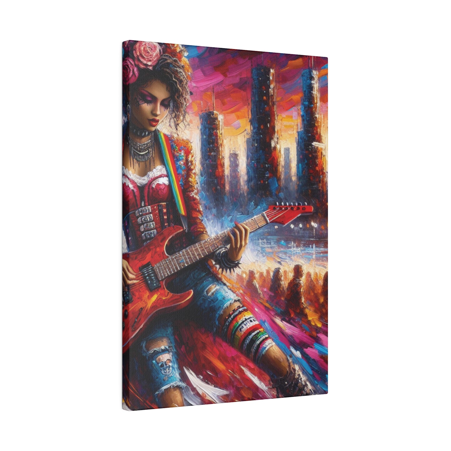 6794Z - Rockstar Oil Painting Style Print | Poster | Home Decor | Wall Art | Music Art | Canvas