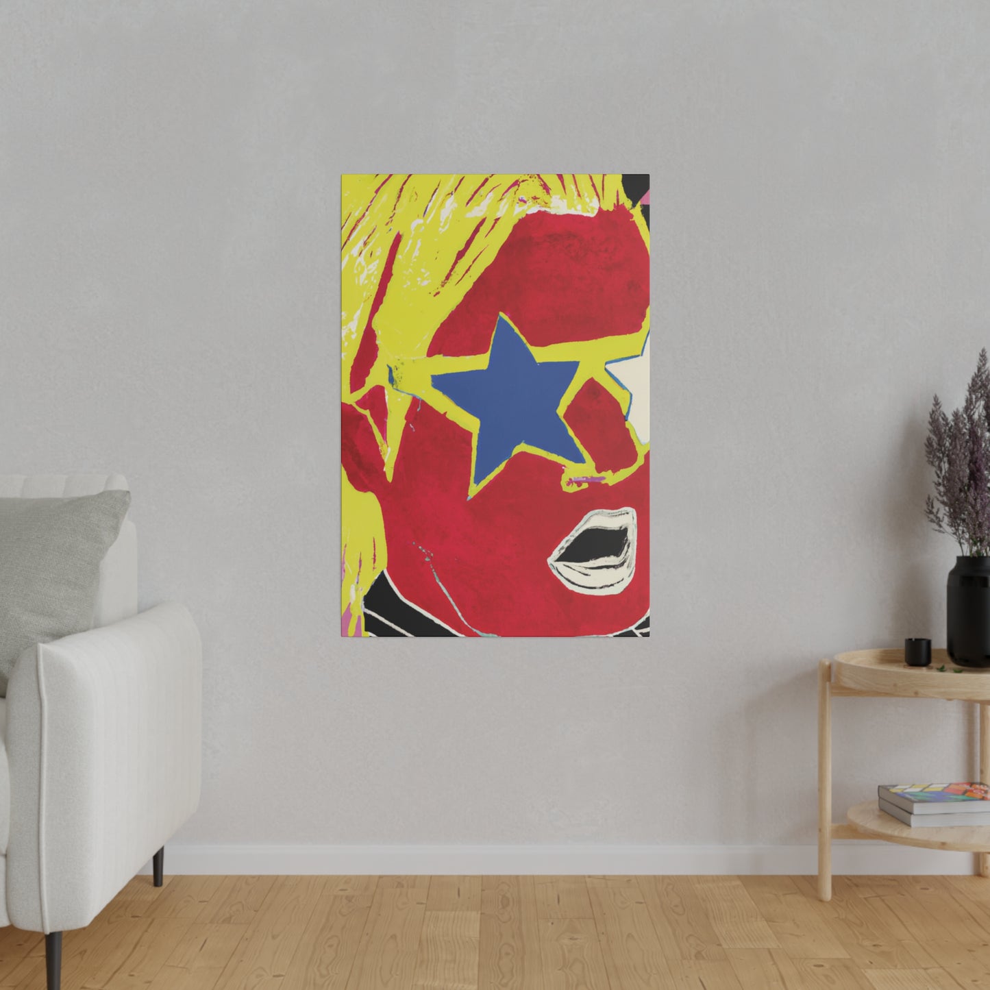 2109Q - Rockstar Painting Print | Face | Abstract | Poster | Home Decor | Wall Art | Music Art | Canvas