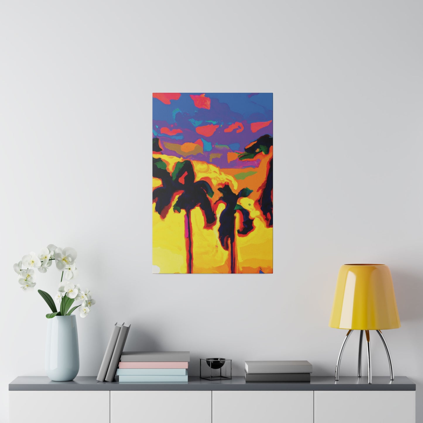 7121s - Miami Beach Sunset Painting Print | Miami | Beach | Sunset | Poster | Home Decor | Wall Art | Canvas