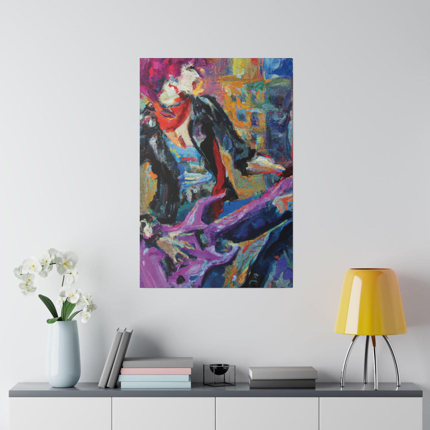 4827X - Rockstar Oil Painting Style Print | Poster | Home Decor | Wall Art | Music Art | Canvas