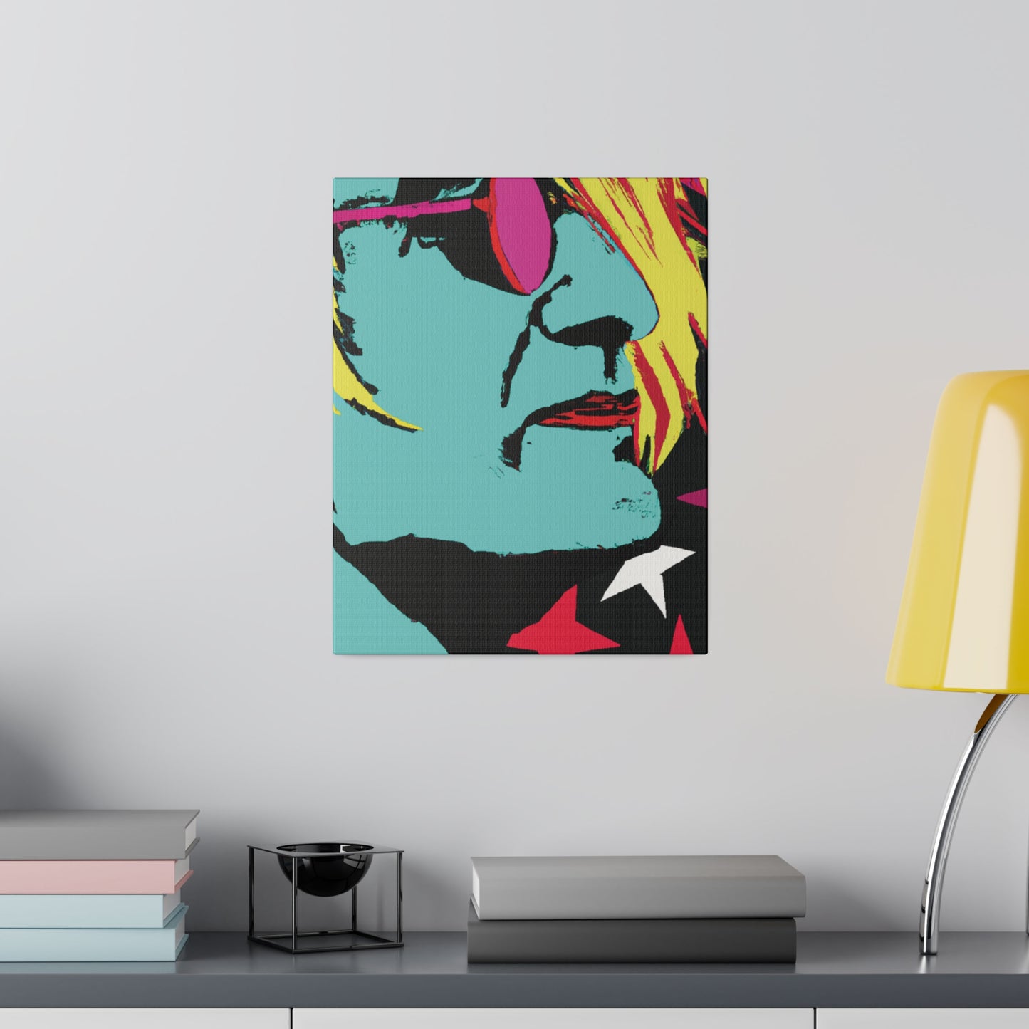 9486Q - Rockstar Painting Print | Face | Abstract | Poster | Home Decor | Wall Art | Music Art | Canvas