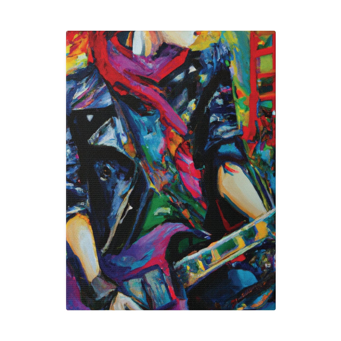 9413L - Rockstar Oil Painting Style Print | Poster | Home Decor | Wall Art | Music Art | Canvas