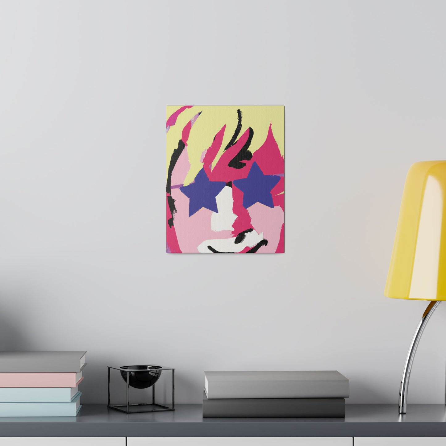 3558K - Rockstar Painting Print | Face | Abstract | Poster | Home Decor | Wall Art | Music Art | Canvas