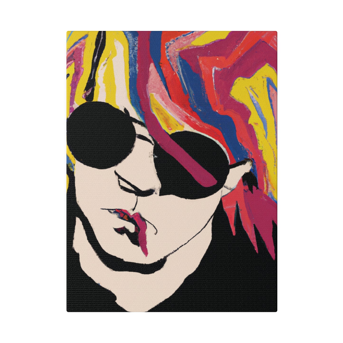 4112A - Rockstar Painting Print | Face | Abstract | Poster | Home Decor | Wall Art | Music Art | Canvas