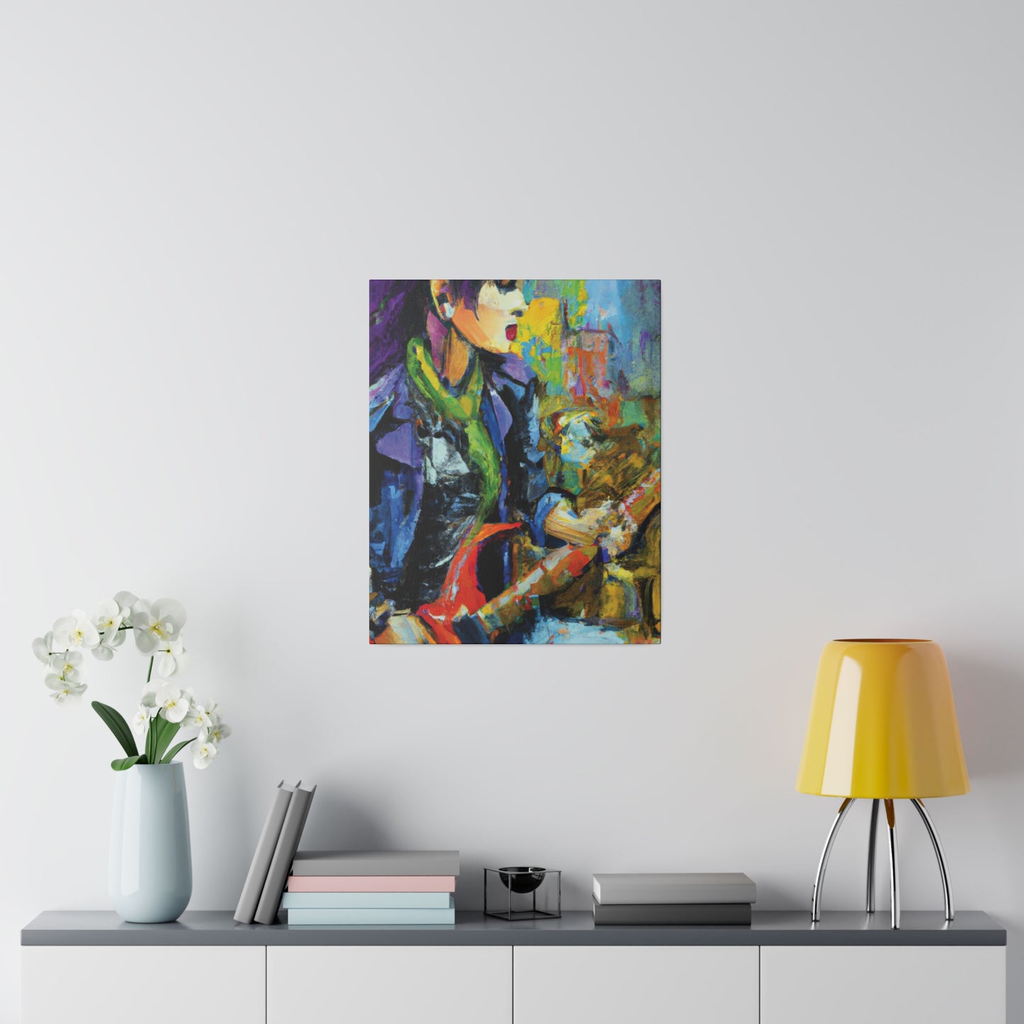 2047V - Rockstar Oil Painting Style Print | Poster | Home Decor | Wall Art | Music Art | Canvas