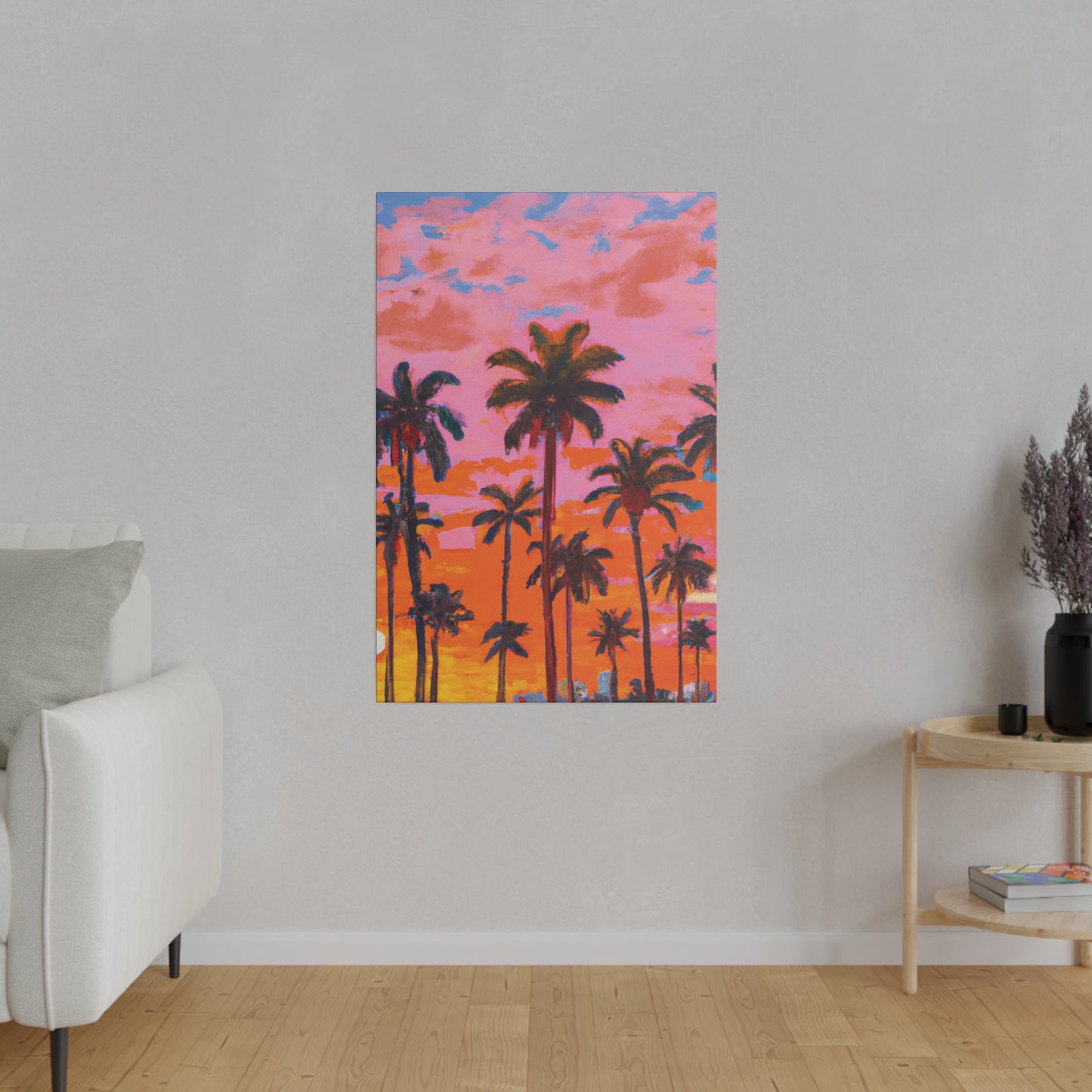 9385A - Miami Beach Sunset Painting Print | Miami | Beach | Sunset | Poster | Home Decor | Wall Art | Canvas