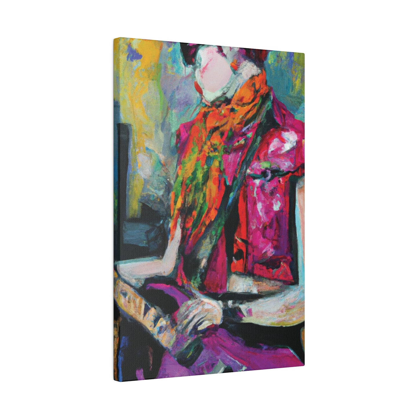 9053L - Rockstar Oil Painting Style Print | Poster | Home Decor | Wall Art | Music Art | Canvas