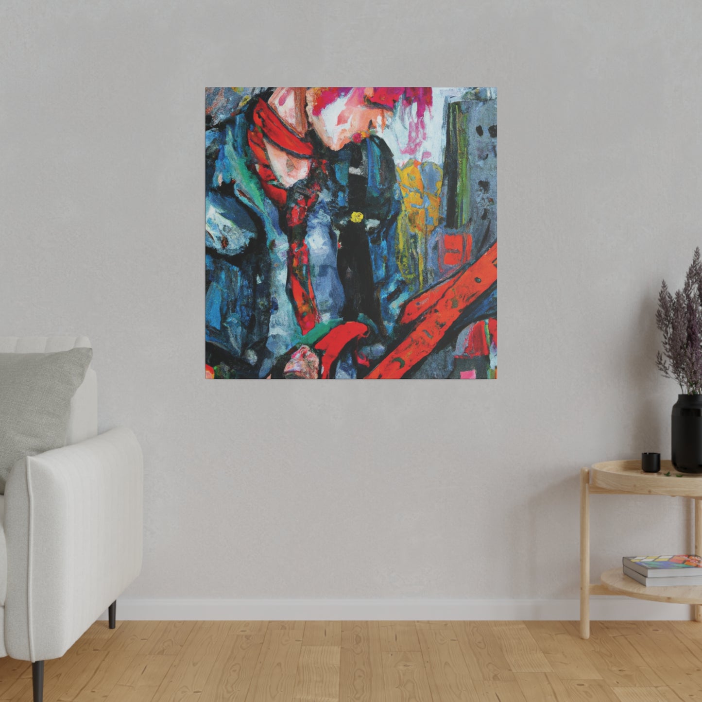 4972T - Rockstar Oil Painting Style Print | Poster | Home Decor | Wall Art | Music Art | Canvas