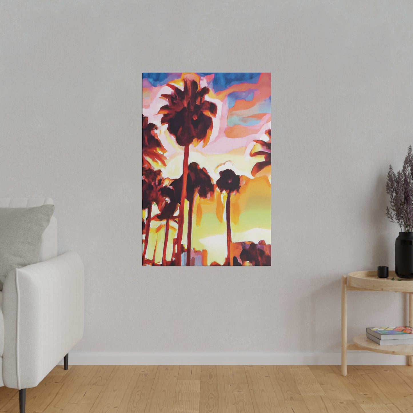 7678L - Miami Beach Sunset Painting Print | Miami | Beach | Sunset | Poster | Home Decor | Wall Art | Canvas