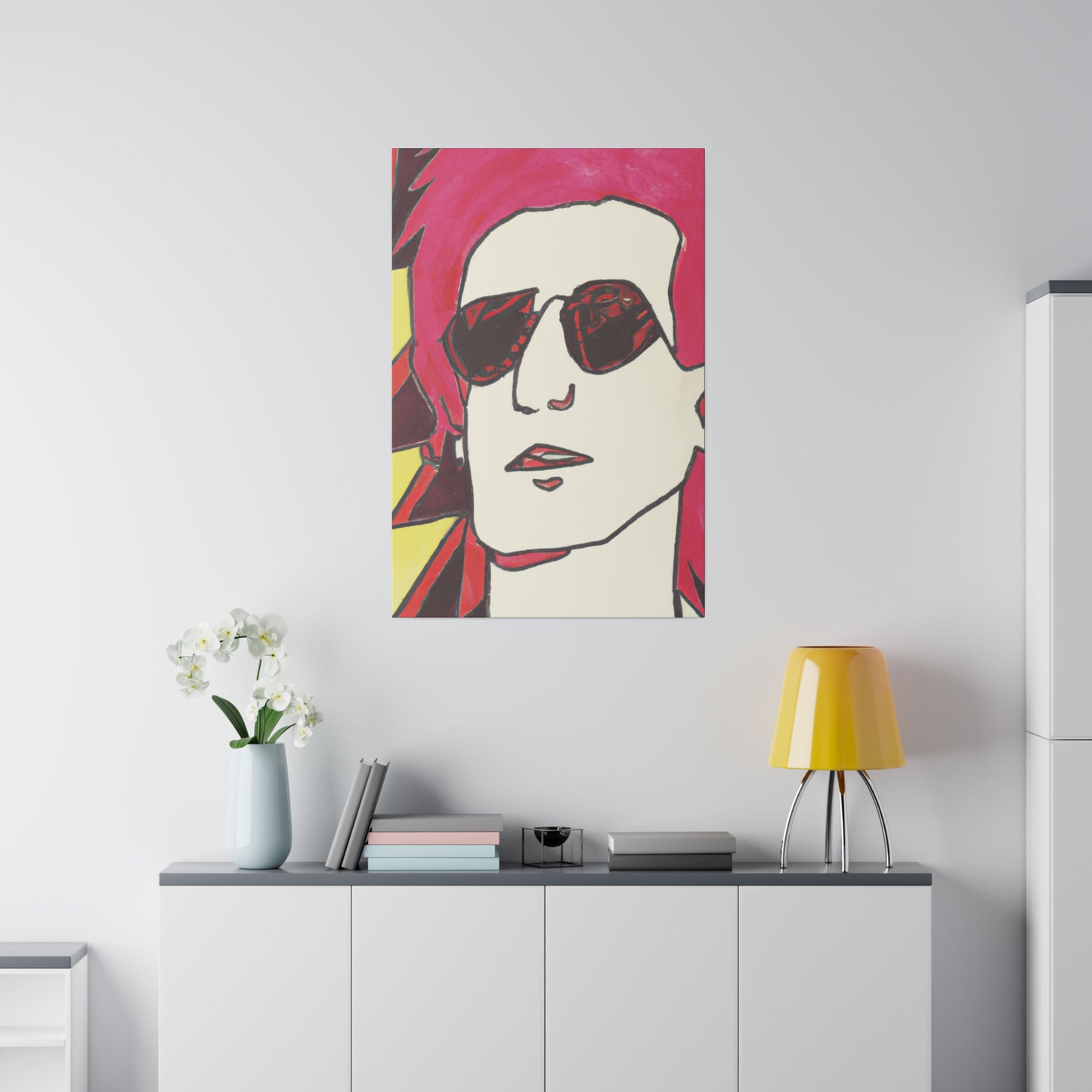 9247A - Rockstar Painting Print | Face | Abstract | Poster | Home Decor | Wall Art | Music Art | Canvas