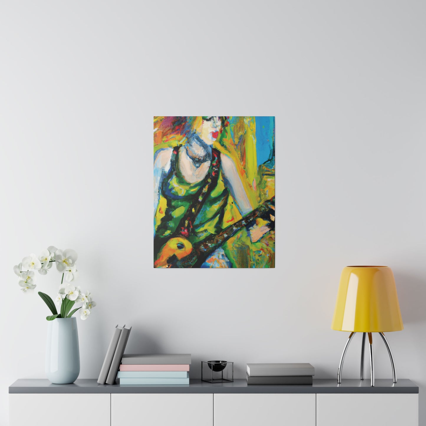 4713C - Rockstar Oil Painting Style Print | Poster | Home Decor | Wall Art | Music Art | Canvas