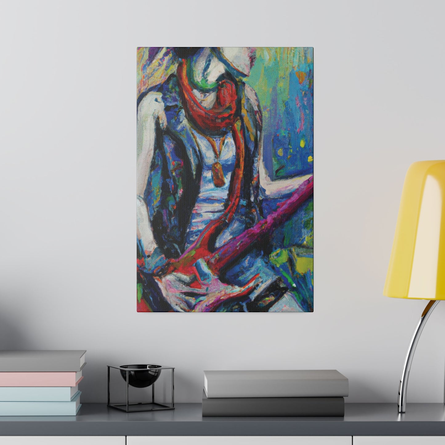 6328G - Rockstar Oil Painting Style Print | Poster | Home Decor | Wall Art | Music Art | Canvas