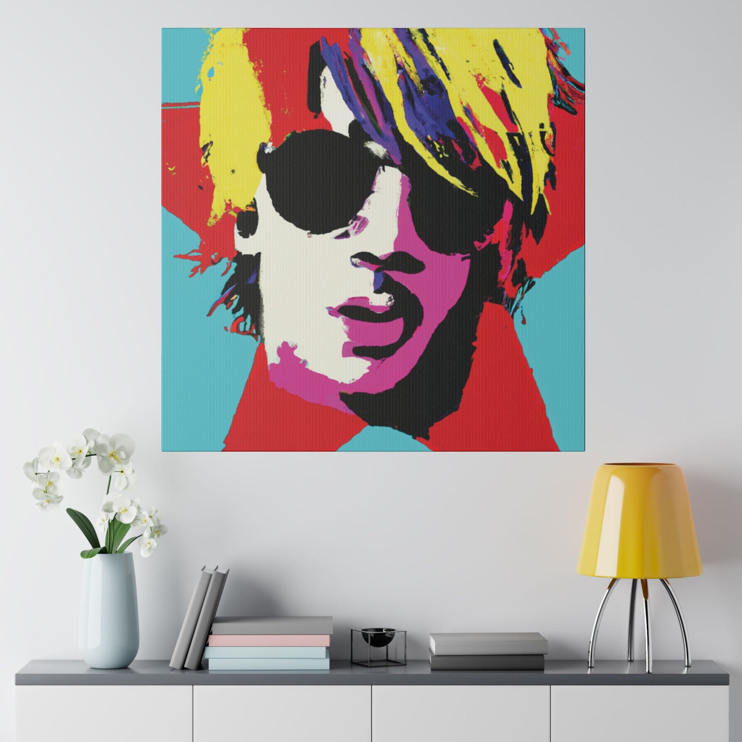 7442Q - Rockstar Painting Print | Face | Abstract | Poster | Home Decor | Wall Art | Music Art | Canvas