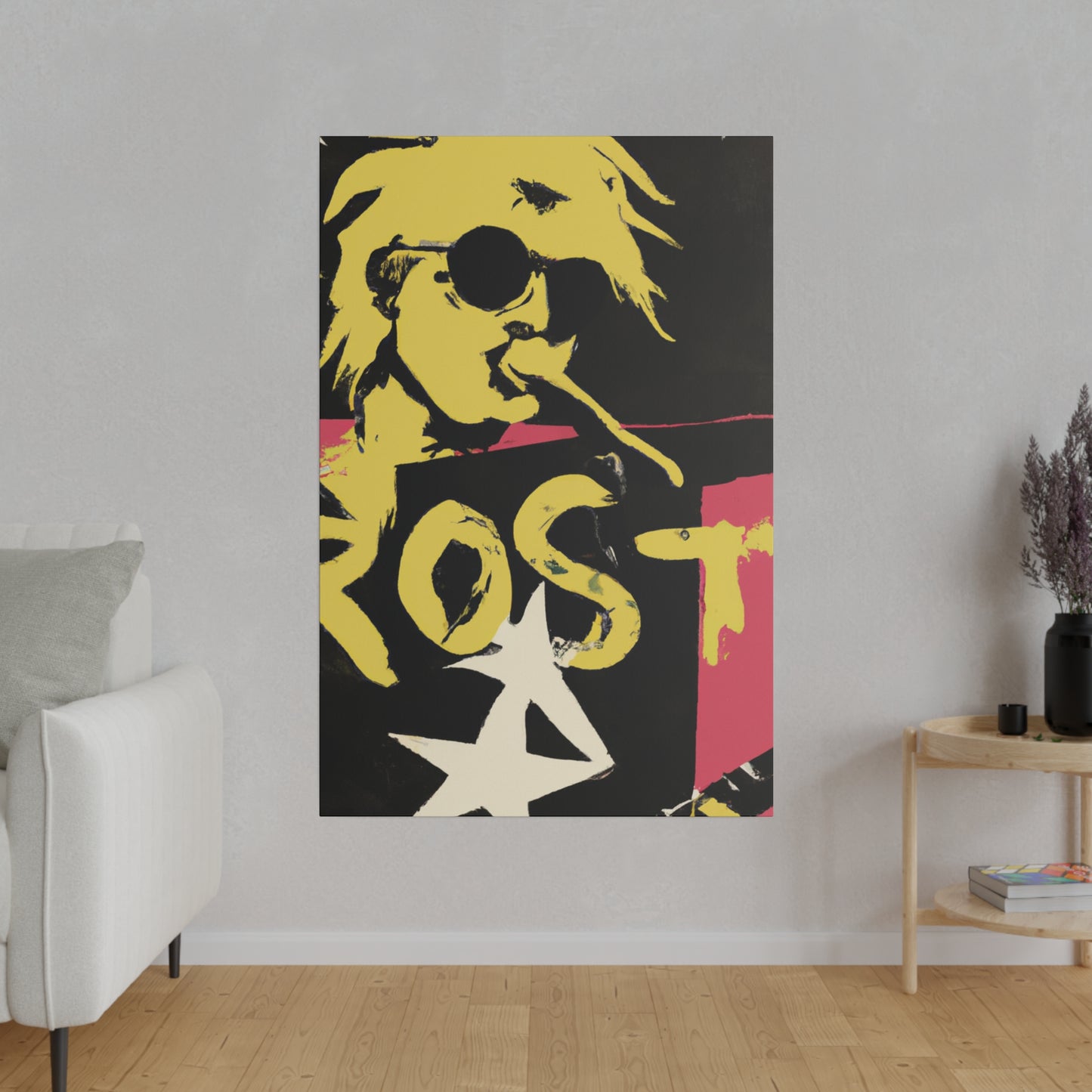 9134S - Rockstar Painting Print | Face | Abstract | Poster | Home Decor | Wall Art | Music Art | Canvas