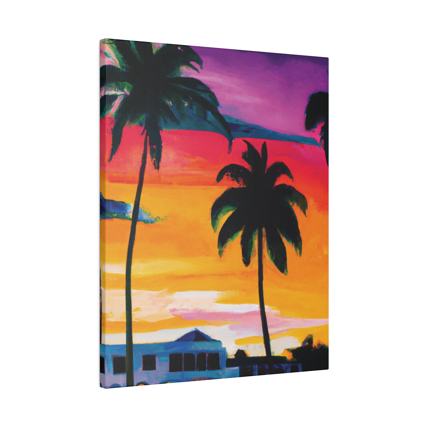 7785F - Miami Beach Sunset Painting Print | Miami | Beach | Sunset | Poster | Home Decor | Wall Art | Canvas