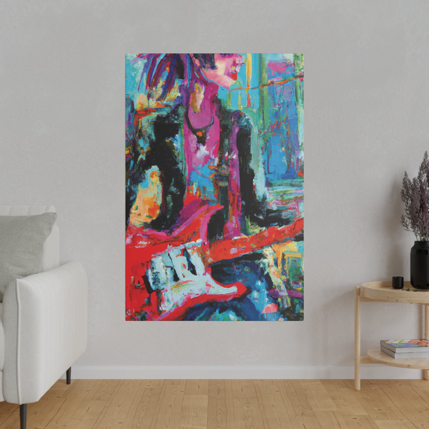 6159G - Rockstar Oil Painting Style Print | Poster | Home Decor | Wall Art | Music Art | Canvas