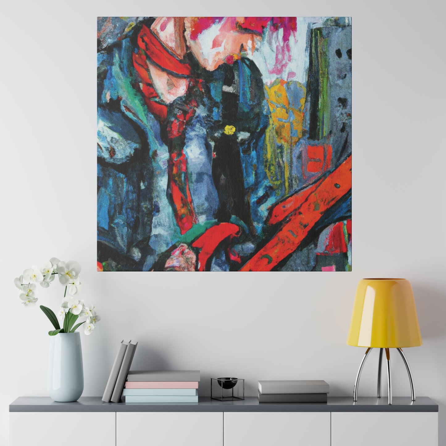 4972T - Rockstar Oil Painting Style Print | Poster | Home Decor | Wall Art | Music Art | Canvas