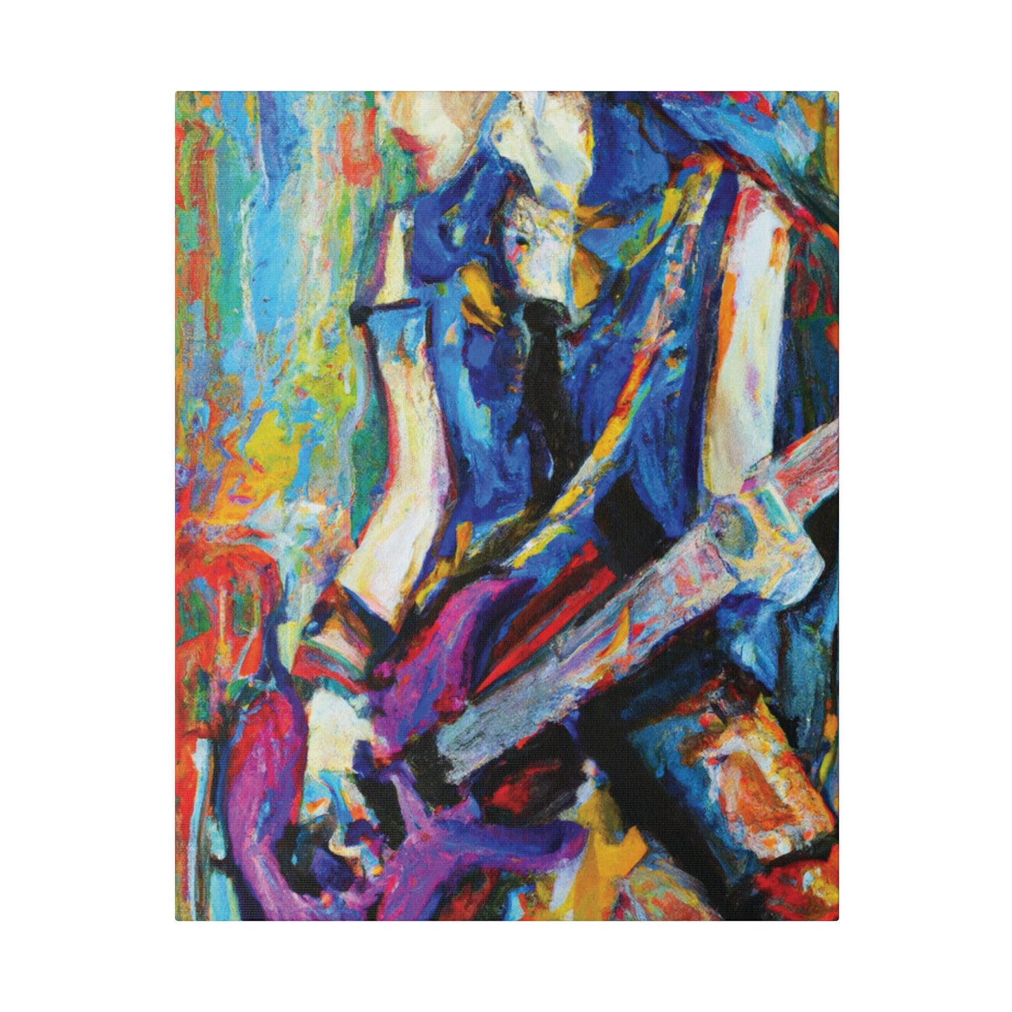 3886Z - Rockstar Oil Painting Style Print | Poster | Home Decor | Wall Art | Music Art | Canvas