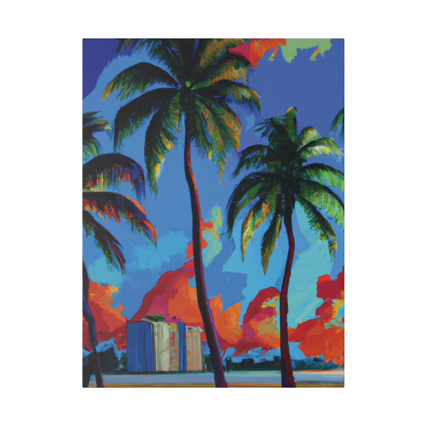 7382G - Miami Beach Sunset Painting Print | Miami | Beach | Sunset | Poster | Home Decor | Wall Art | Canvas