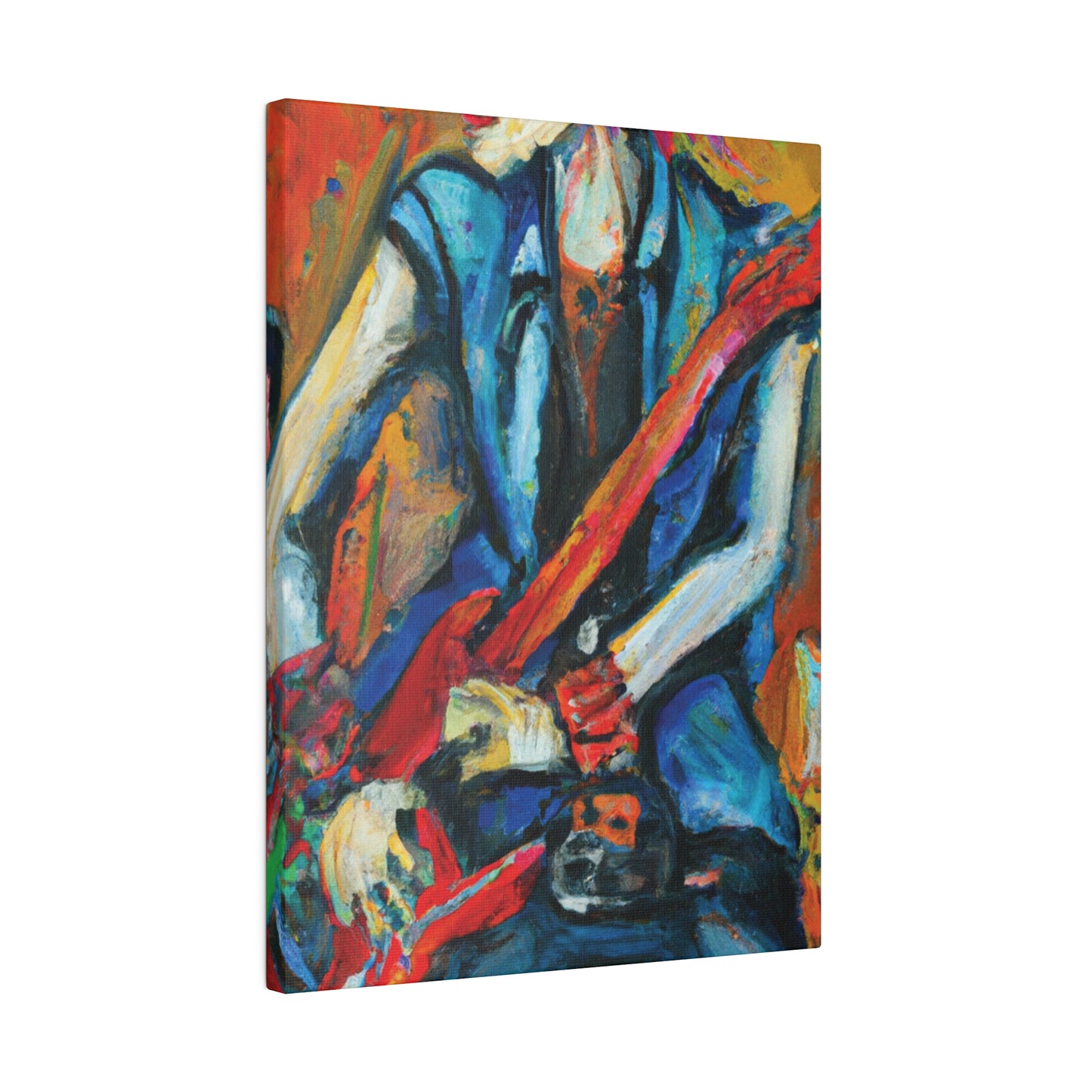 3B67 - Rockstar Oil Painting Style Print | Poster | Home Decor | Wall Art | Music Art | Canvas