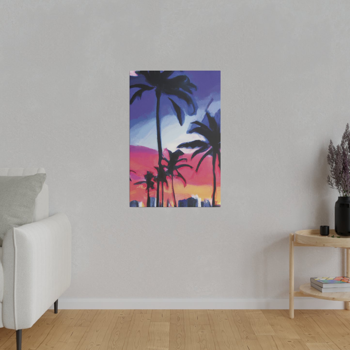 7473F - Miami Beach Sunset Painting Print | Miami | Beach | Sunset | Poster | Home Decor | Wall Art | Canvas