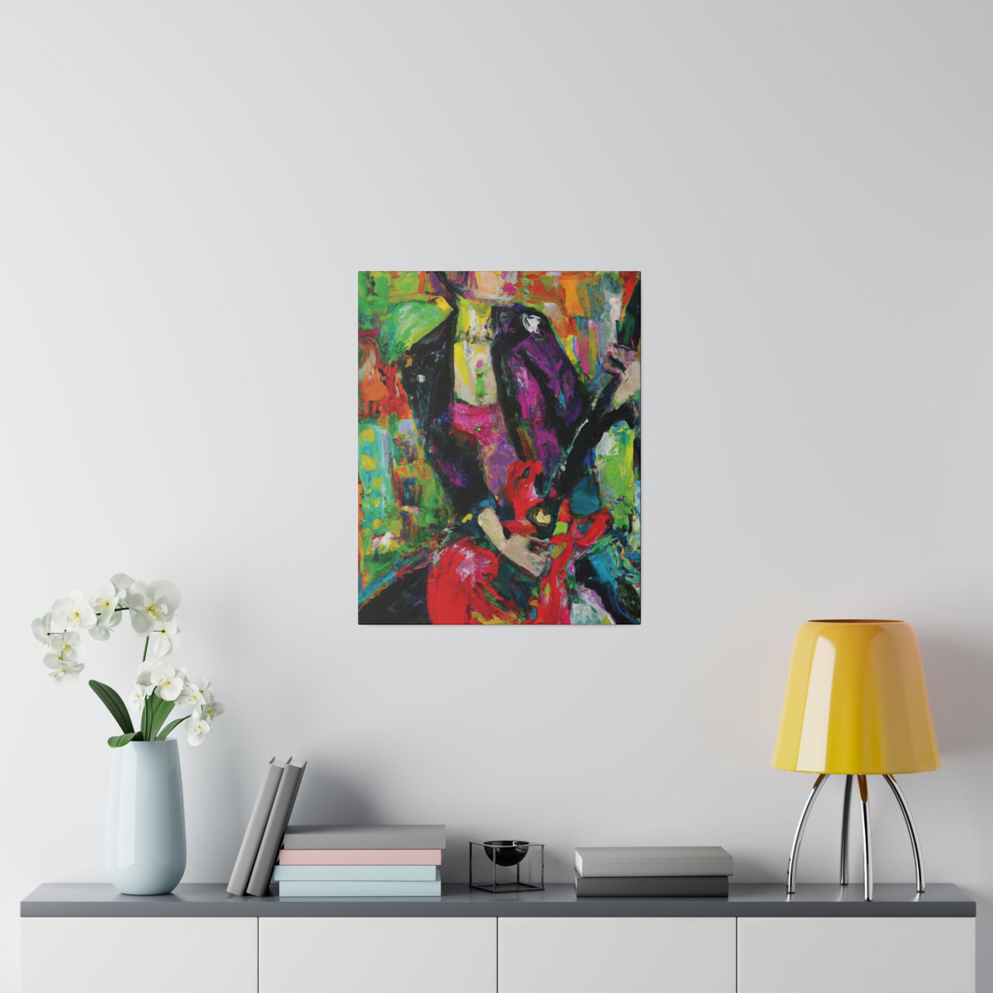 323O - Rockstar Oil Painting Style Print | Poster | Home Decor | Wall Art | Music Art | Canvas