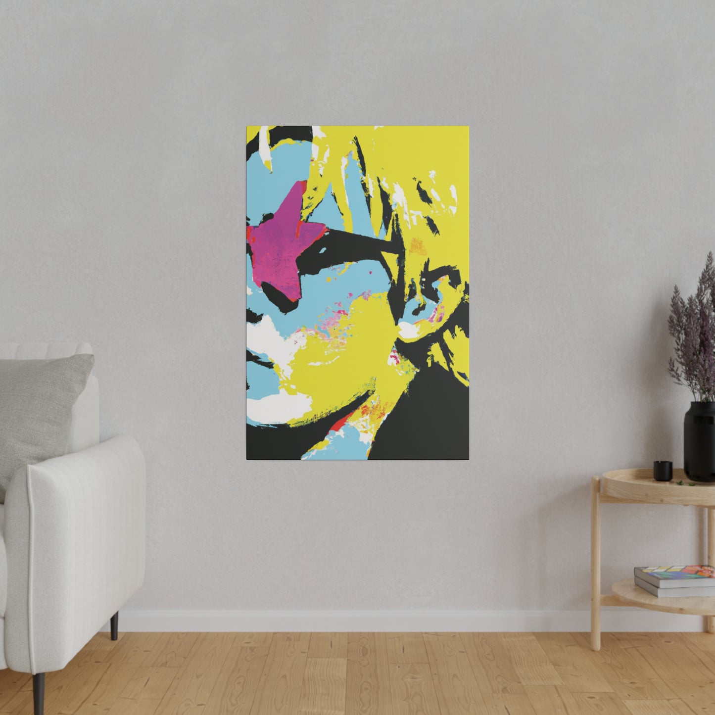 9421U - Rockstar Painting Print | Face | Abstract | Poster | Home Decor | Wall Art | Music Art | Canvas