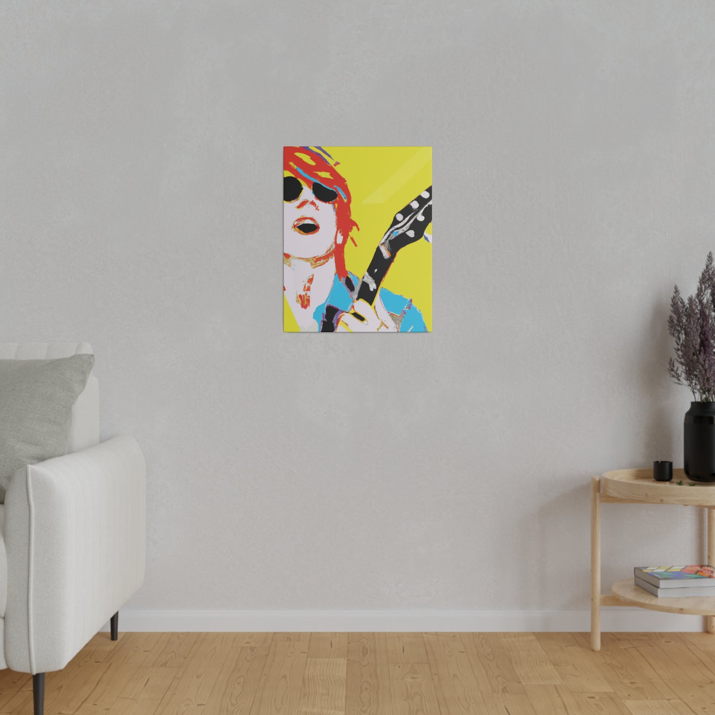 846Q - Rockstar Painting Print | Face | Abstract | Poster | Home Decor | Wall Art | Music Art | Canvas