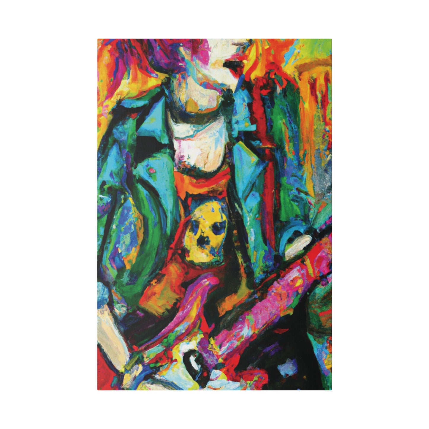 3118K - Rockstar Oil Painting Style Print | Poster | Home Decor | Wall Art | Music Art | Canvas