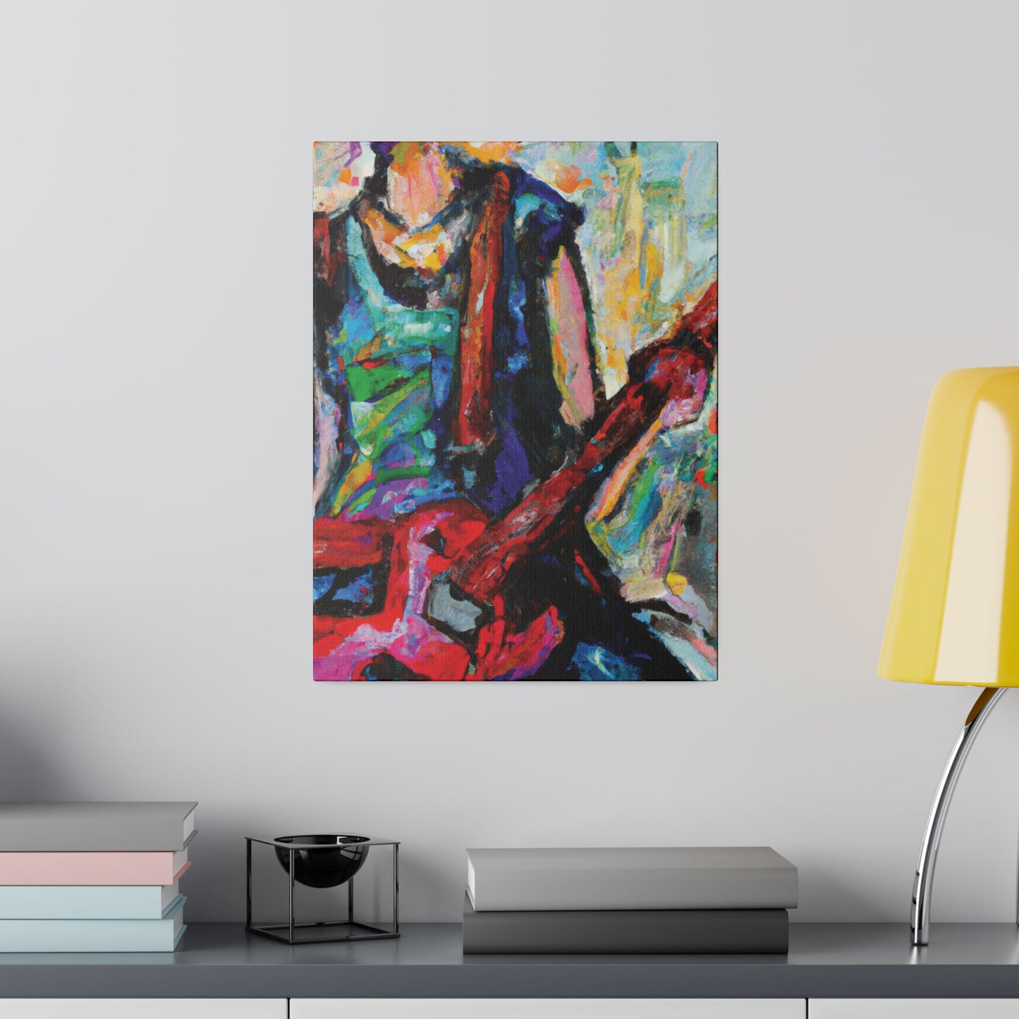 8657Y - Rockstar Oil Painting Style Print | Poster | Home Decor | Wall Art | Music Art | Canvas