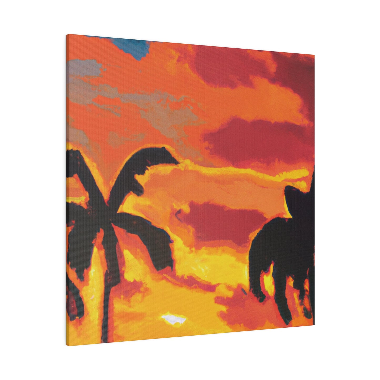 497L - Miami Beach Sunset Painting Print | Miami | Beach | Sunset | Poster | Home Decor | Wall Art | Canvas