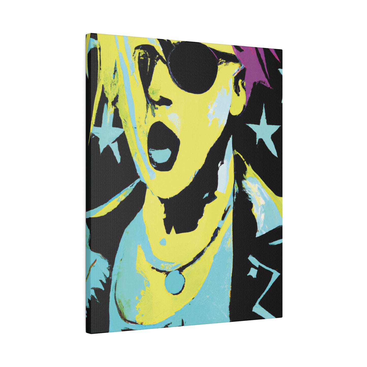 432K - Rockstar Painting Print | Face | Abstract | Poster | Home Decor | Wall Art | Music Art | Canvas