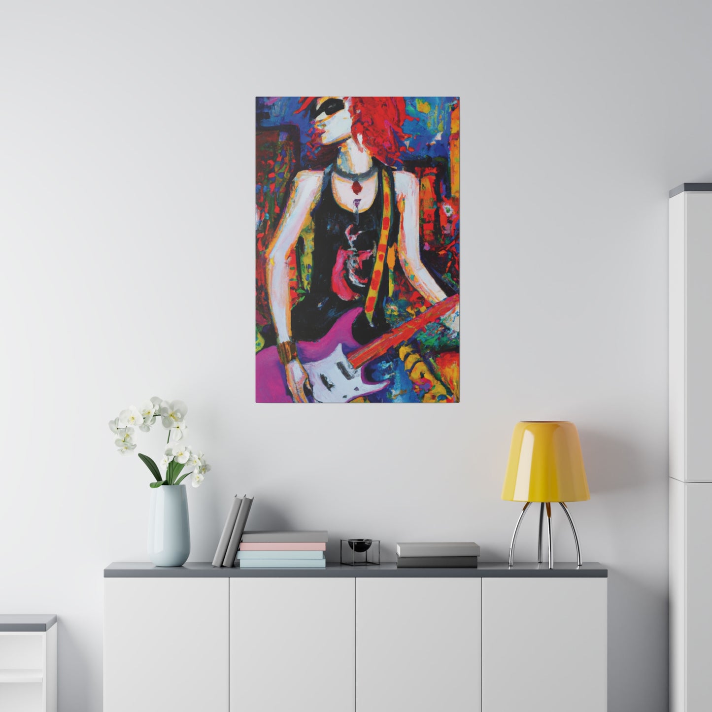 9648D - Rockstar Oil Painting Style Print | Poster | Home Decor | Wall Art | Music Art | Canvas