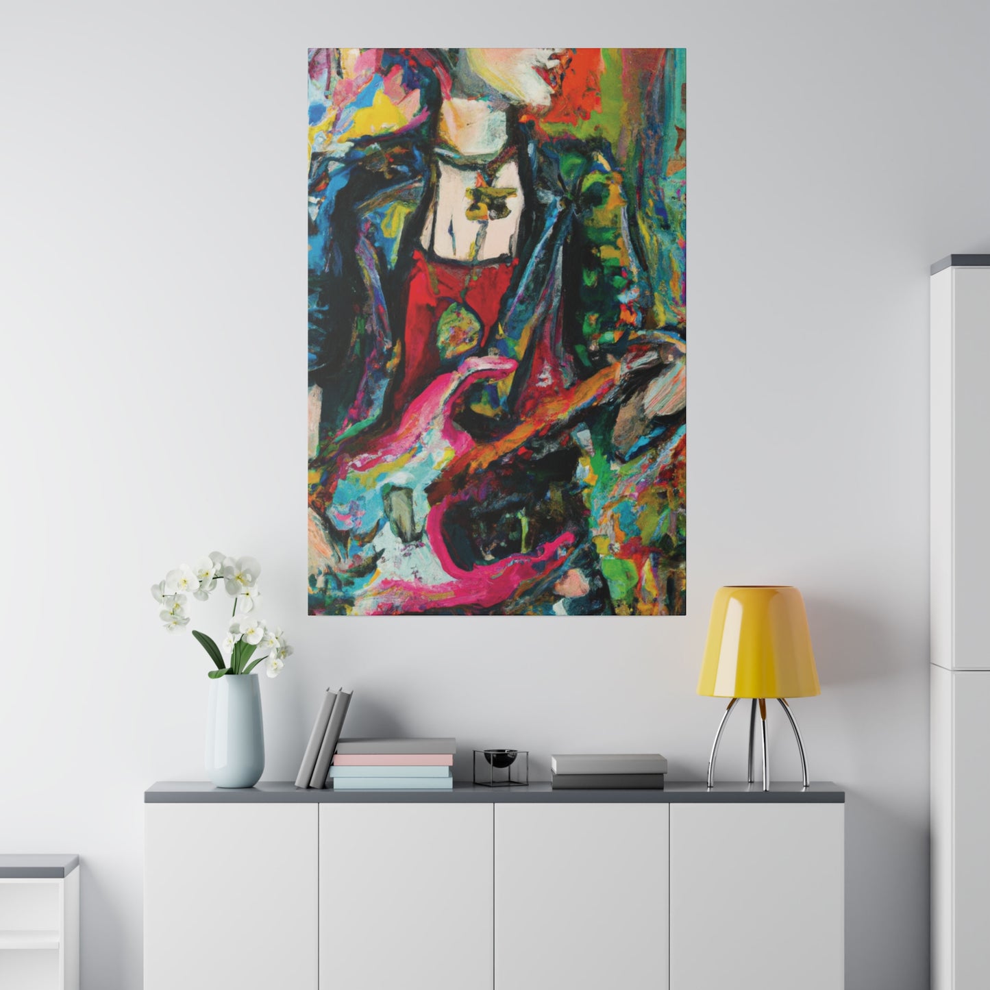 4558Z - Rockstar Oil Painting Style Print | Poster | Home Decor | Wall Art | Music Art | Canvas