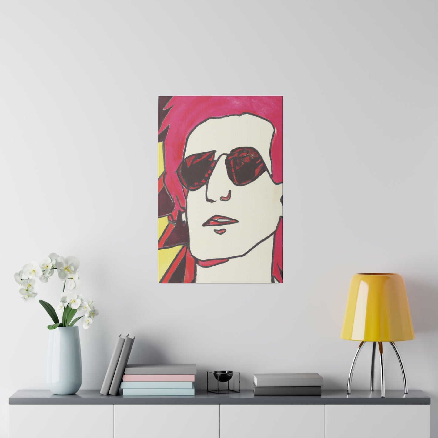 9247A - Rockstar Painting Print | Face | Abstract | Poster | Home Decor | Wall Art | Music Art | Canvas