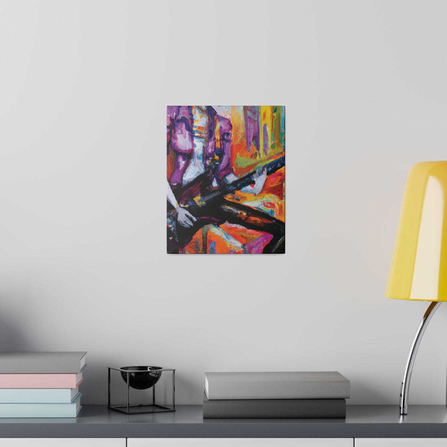 477F - Rockstar Oil Painting Style Print | Poster | Home Decor | Wall Art | Music Art | Canvas