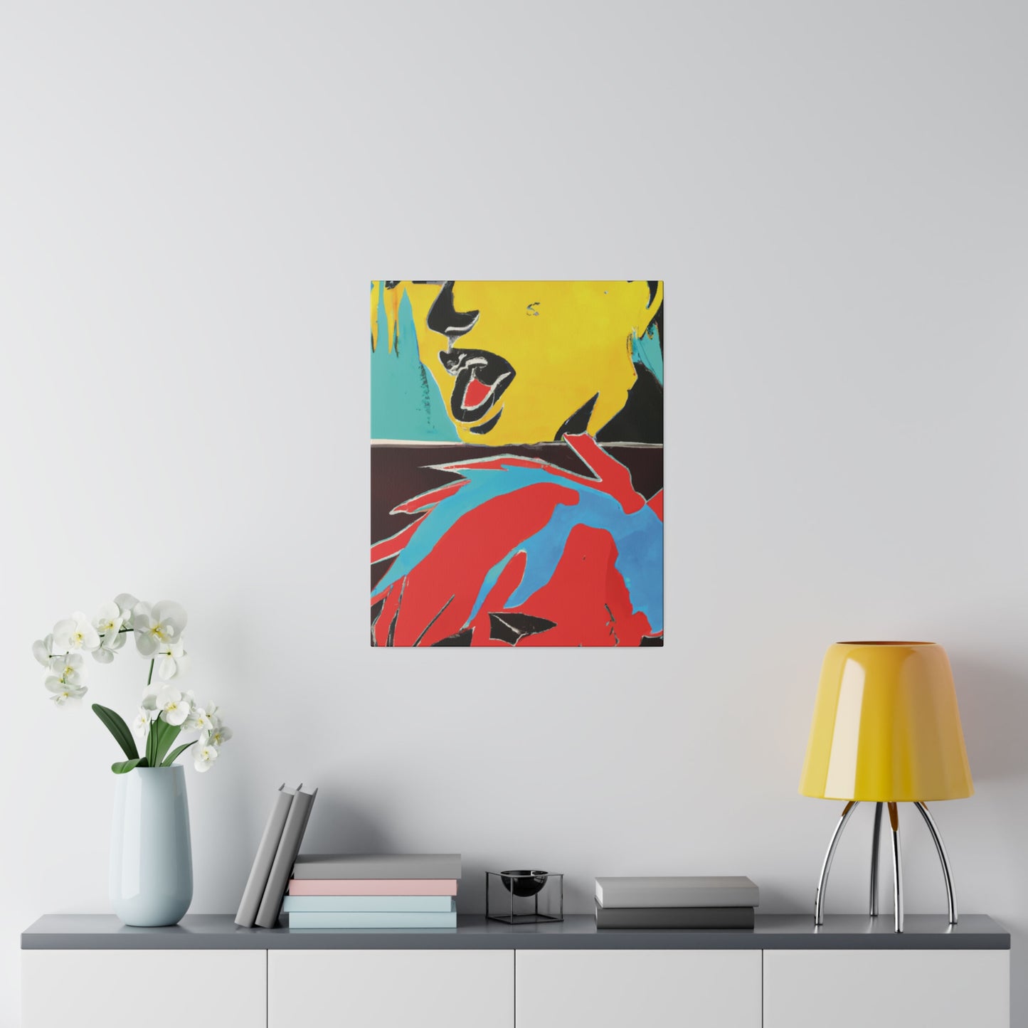 9592U - Rockstar Painting Print | Face | Abstract | Poster | Home Decor | Wall Art | Music Art | Canvas